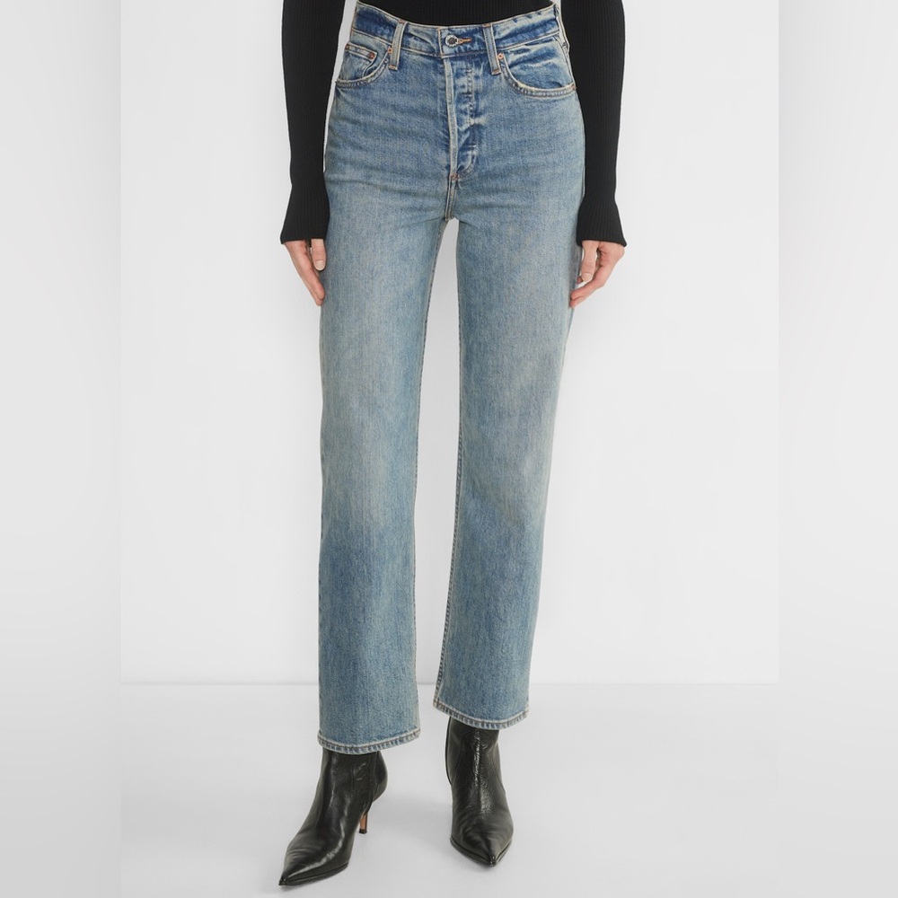Denim Forum Arlo Hi-Rise Straight Leg Jean 25